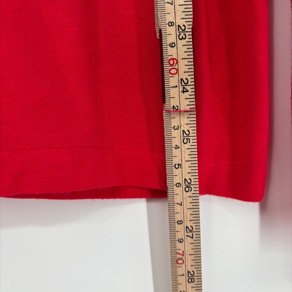 Ralph Lauren Sport Red Long Sleeve Scoop Neck T Shirt Sz L Fitted Y2K Retro - Picture 8 of 9